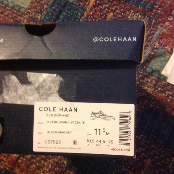 Cole Haan Men's ZeroGrand Black Stitchlite Oxford Shoes - 11.5M - New in Box - Picture 9 of 9
